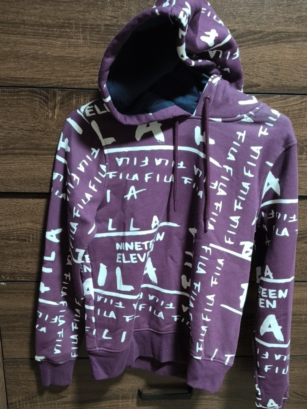 Fila Purple Graphic Logo Crewneck Hoodie